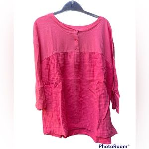 ⭐️⭐️⭐️4 for$12⭐️⭐️⭐️ Gap Kids Henley Tee Sassy Pink Size XXL